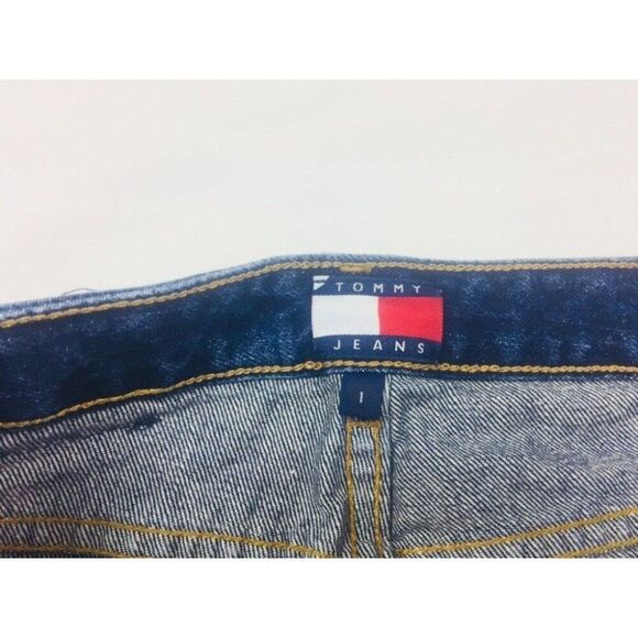Tommy Hilfiger Jeans  Womens Size 1 Flag Logo Cuff Roller Jean Dark 27 x 30.5 - Picture 9 of 12